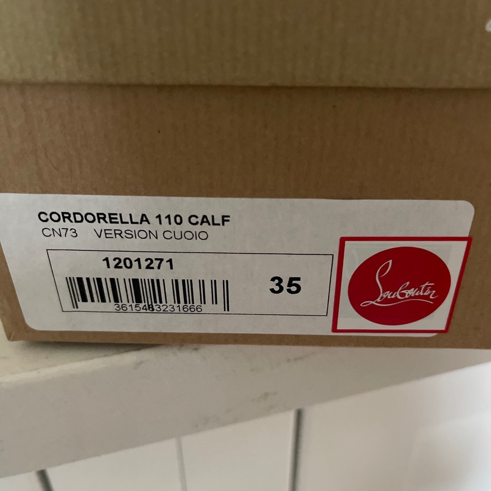 🔥🔥sold🔥🔥 Christian Louboutin Brown Cordorella Sandal Wedge - Picture 9 of 9